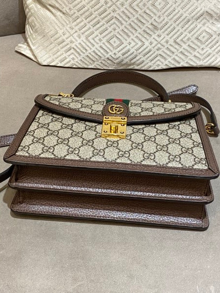 Gucci Bicolor Ophidia GG Small Top Handle Bag