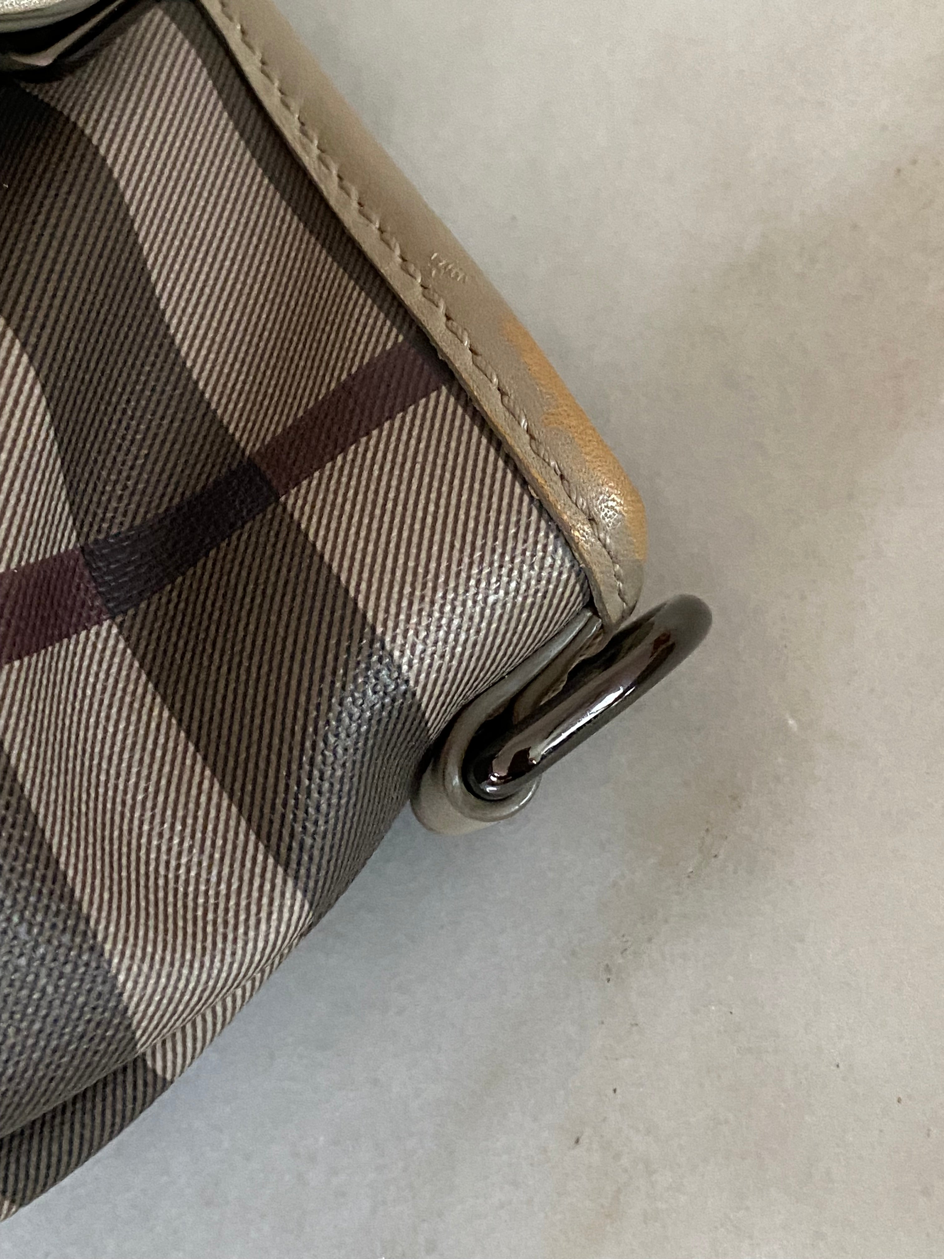 Burberry Beige Smoked Check Northfield Bag