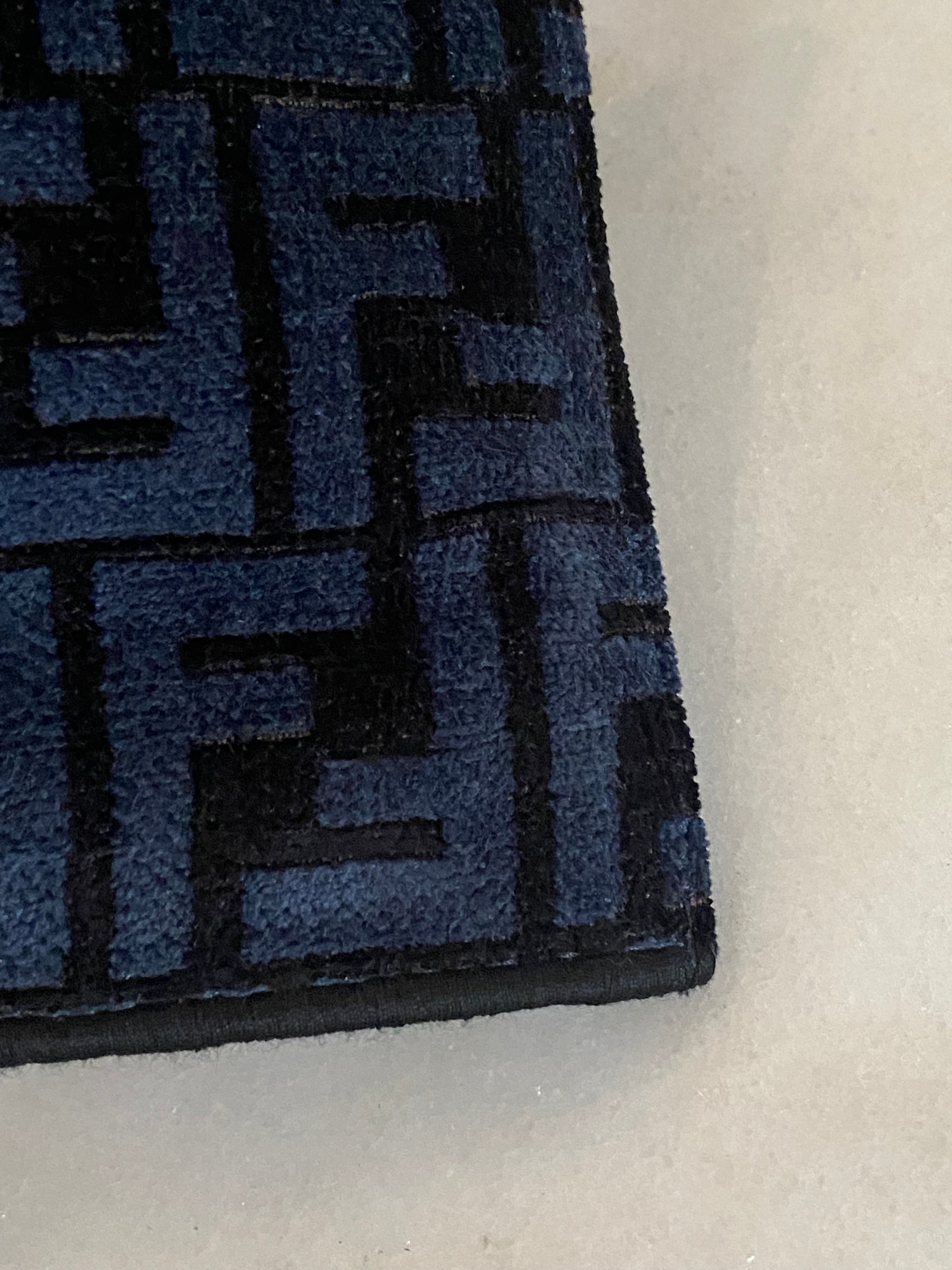 Fendi Bicolor Fabric Velvet Clutch