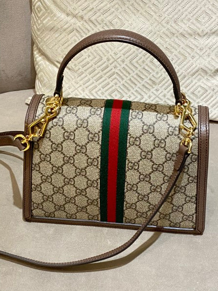 Gucci Bicolor Ophidia GG Small Top Handle Bag