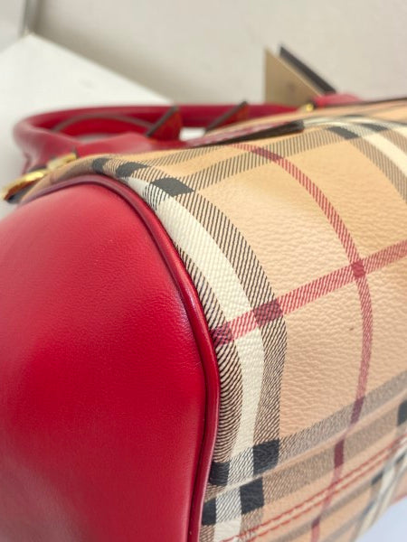 Burberry Red Haymarket Blaze Small Bag