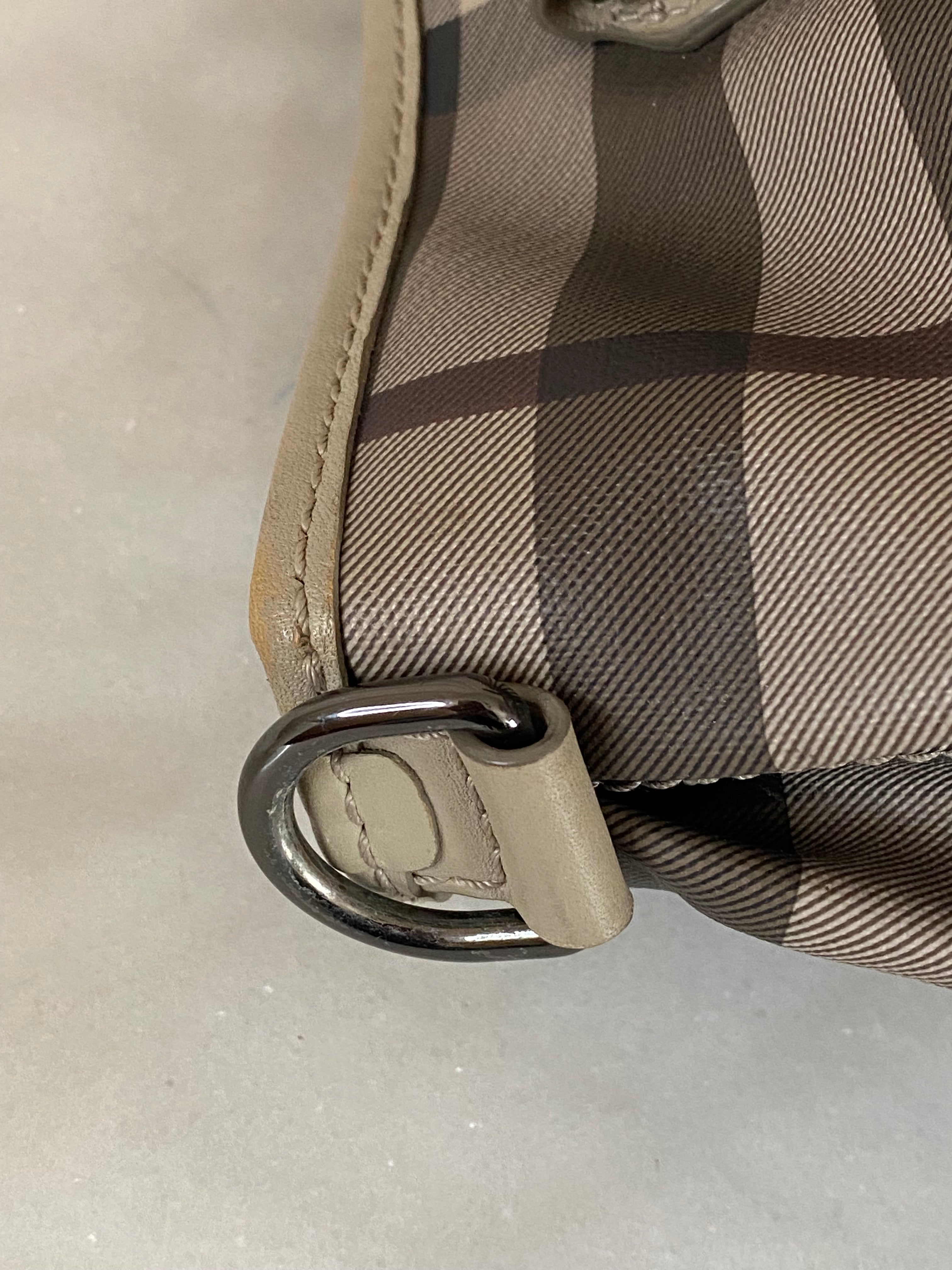 Burberry Beige Smoked Check Northfield Bag