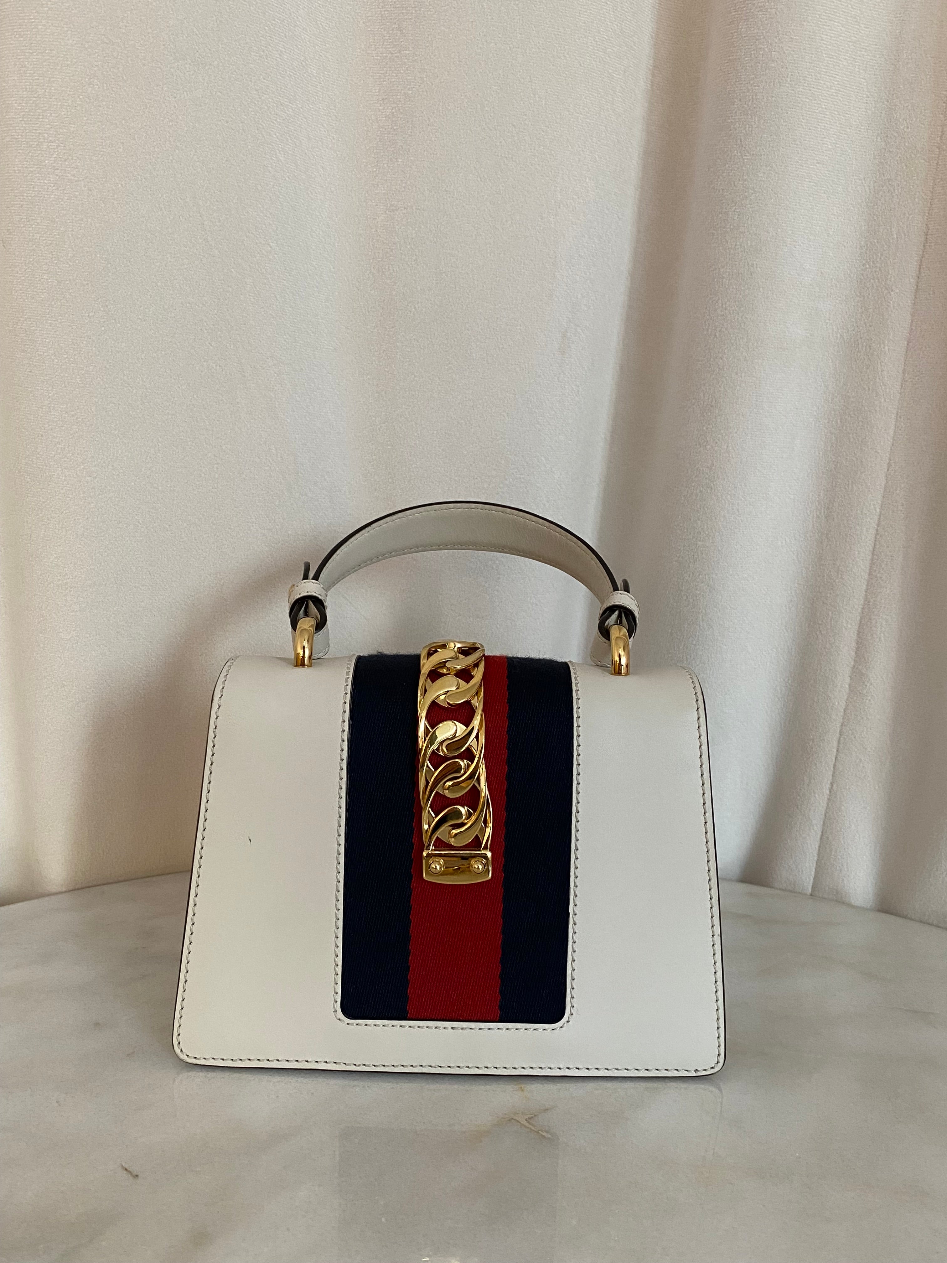 Gucci White Sylvie Mini Bag