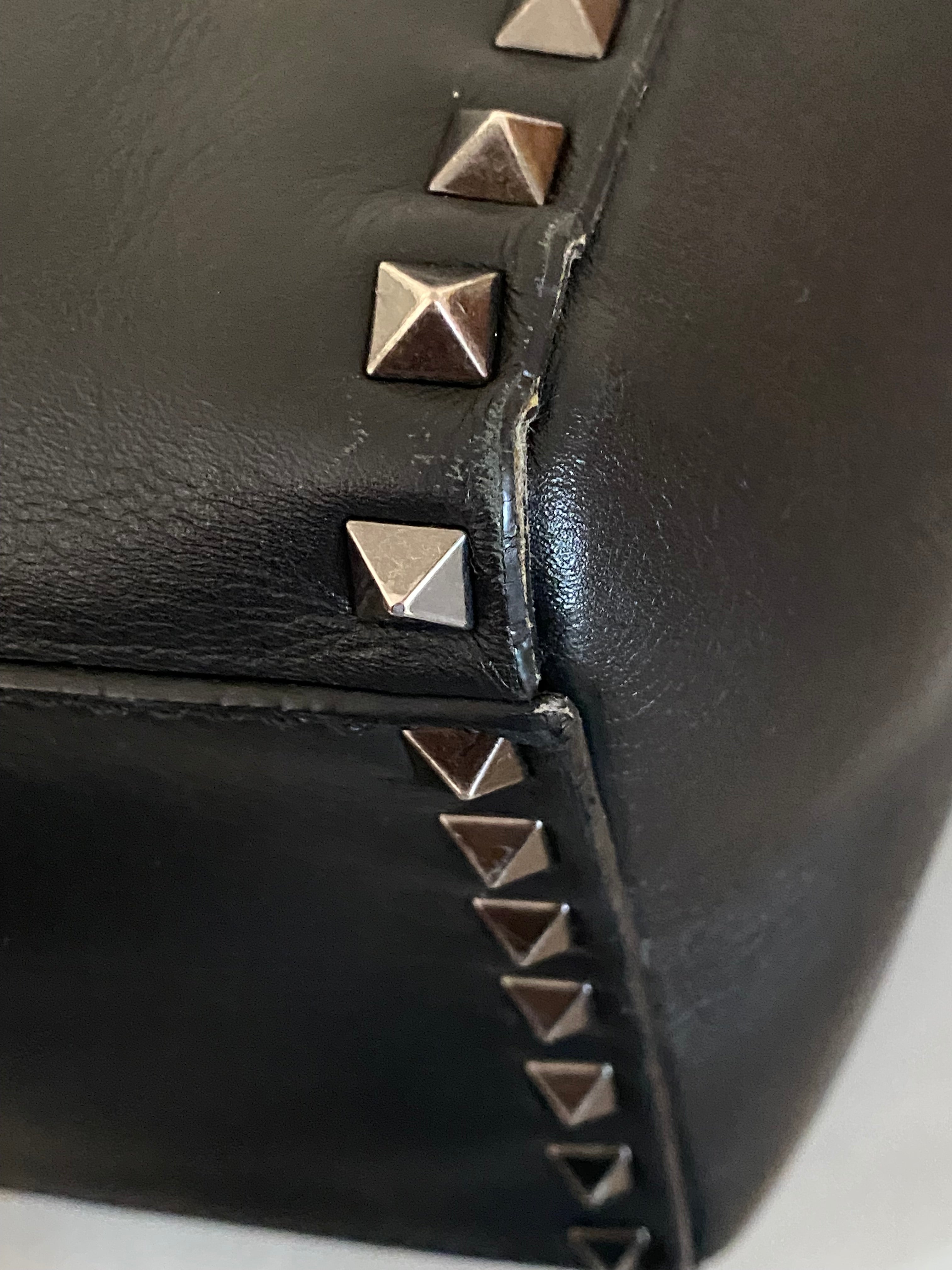 Valentino Black Studded Tote Crossbody Bag