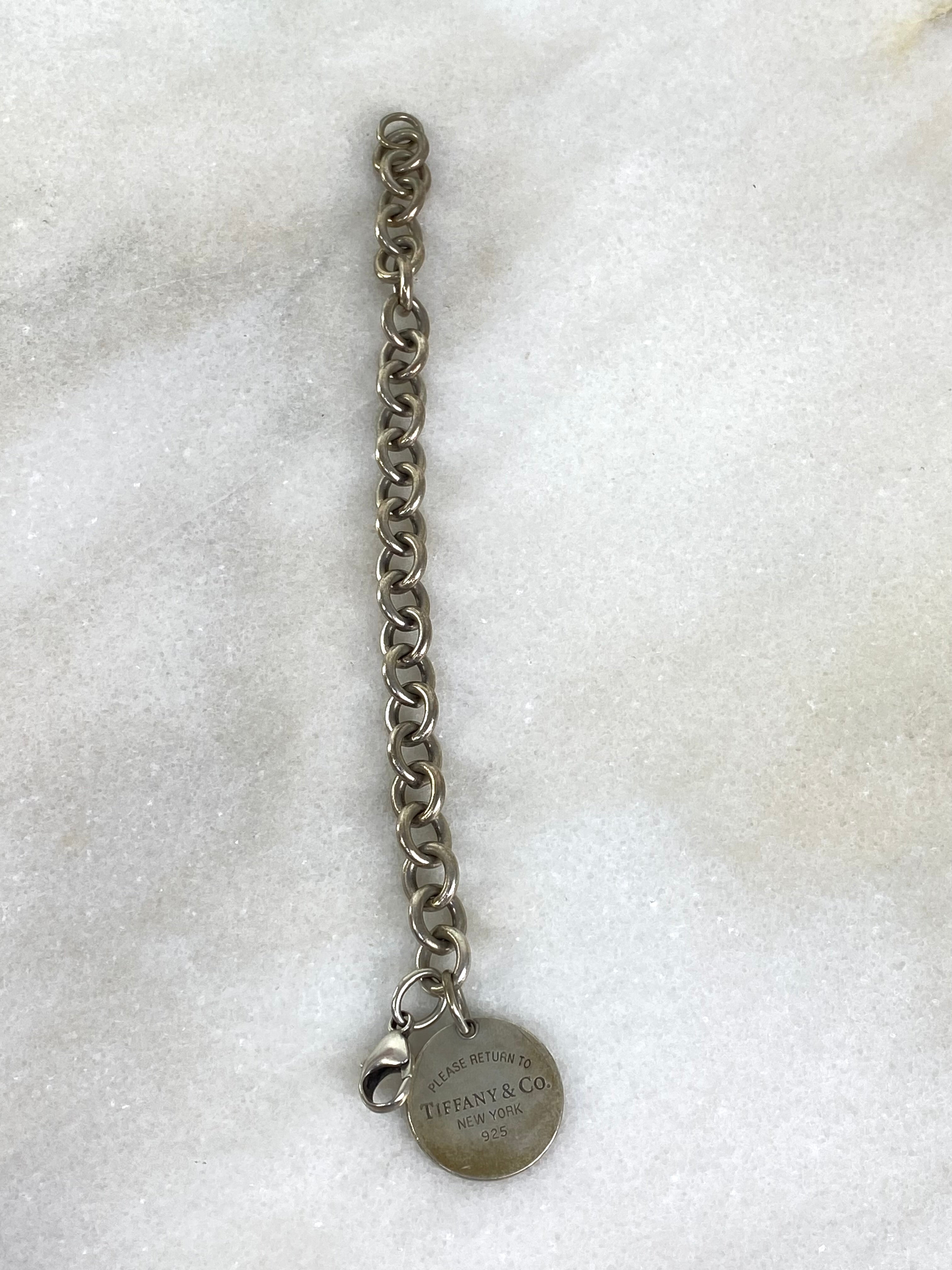 Tiffany & Co Silver Round Pendant Bracelet