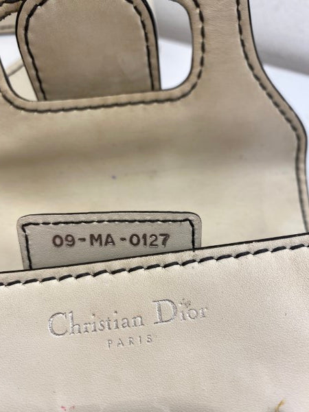 Christian Dior White Mini d'fence Saddle Bag