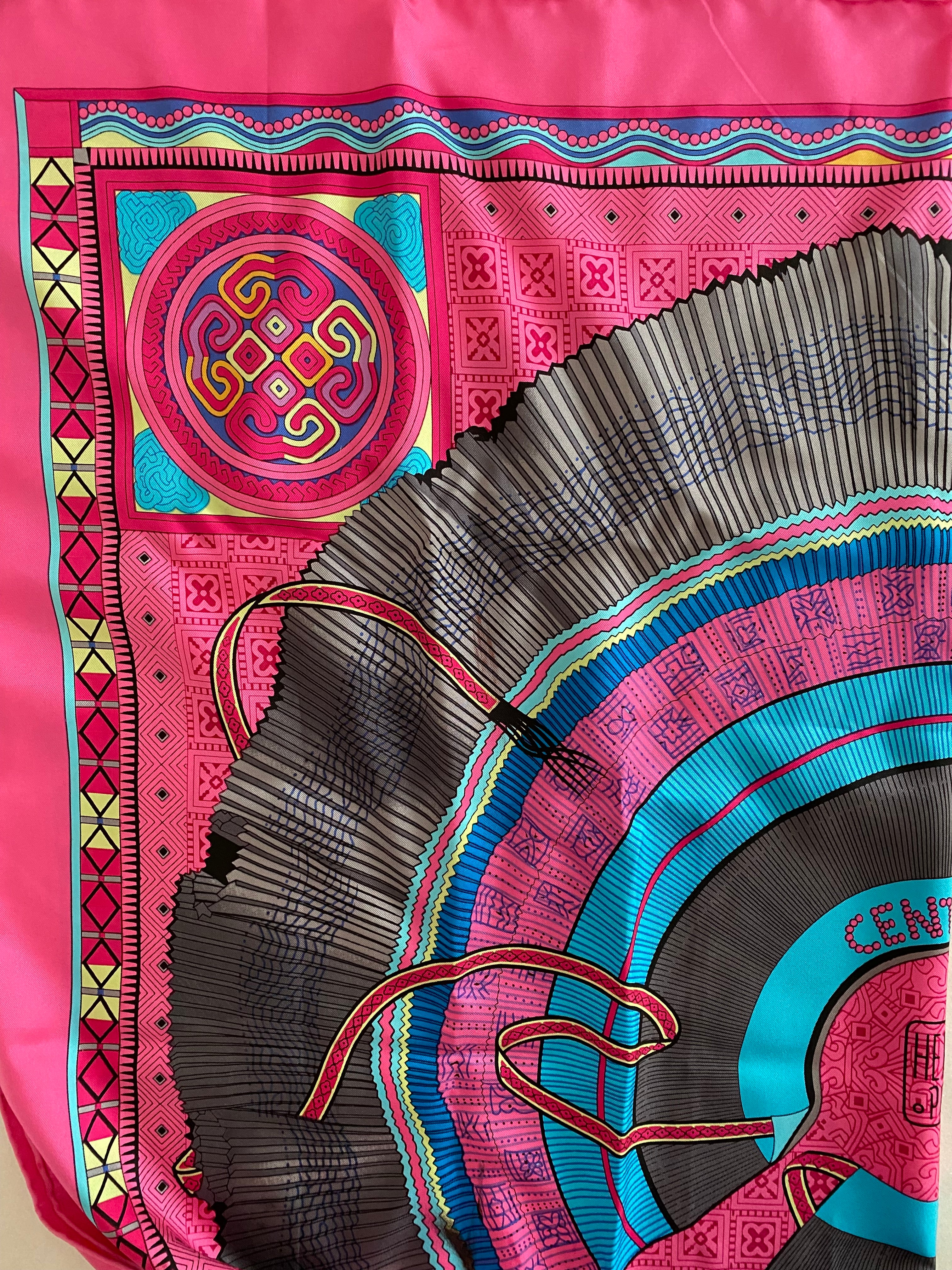 Hermes Multicolor Square Scarf