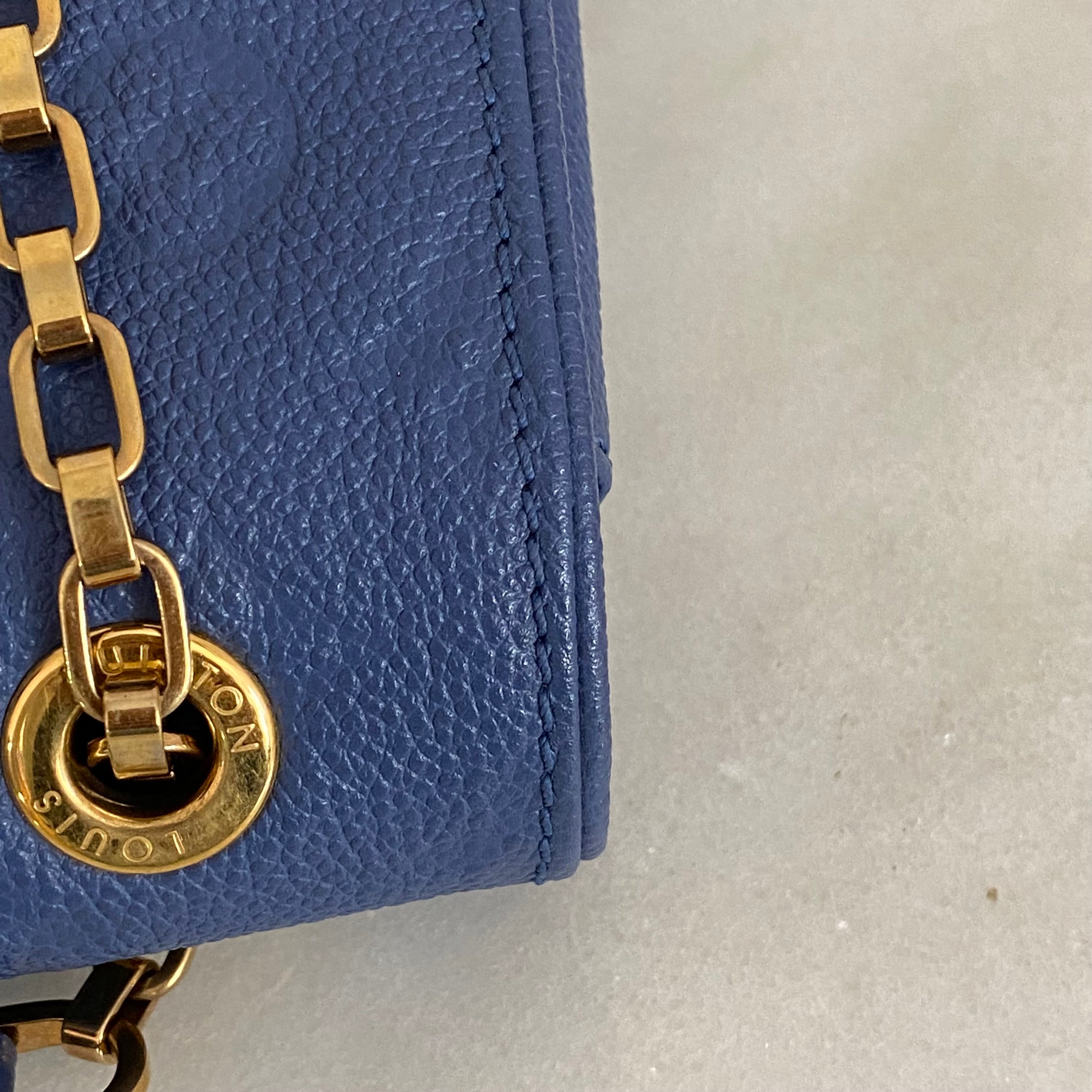 Louis Vuitton Blue Monogram Empreinte St Germain Large Bag