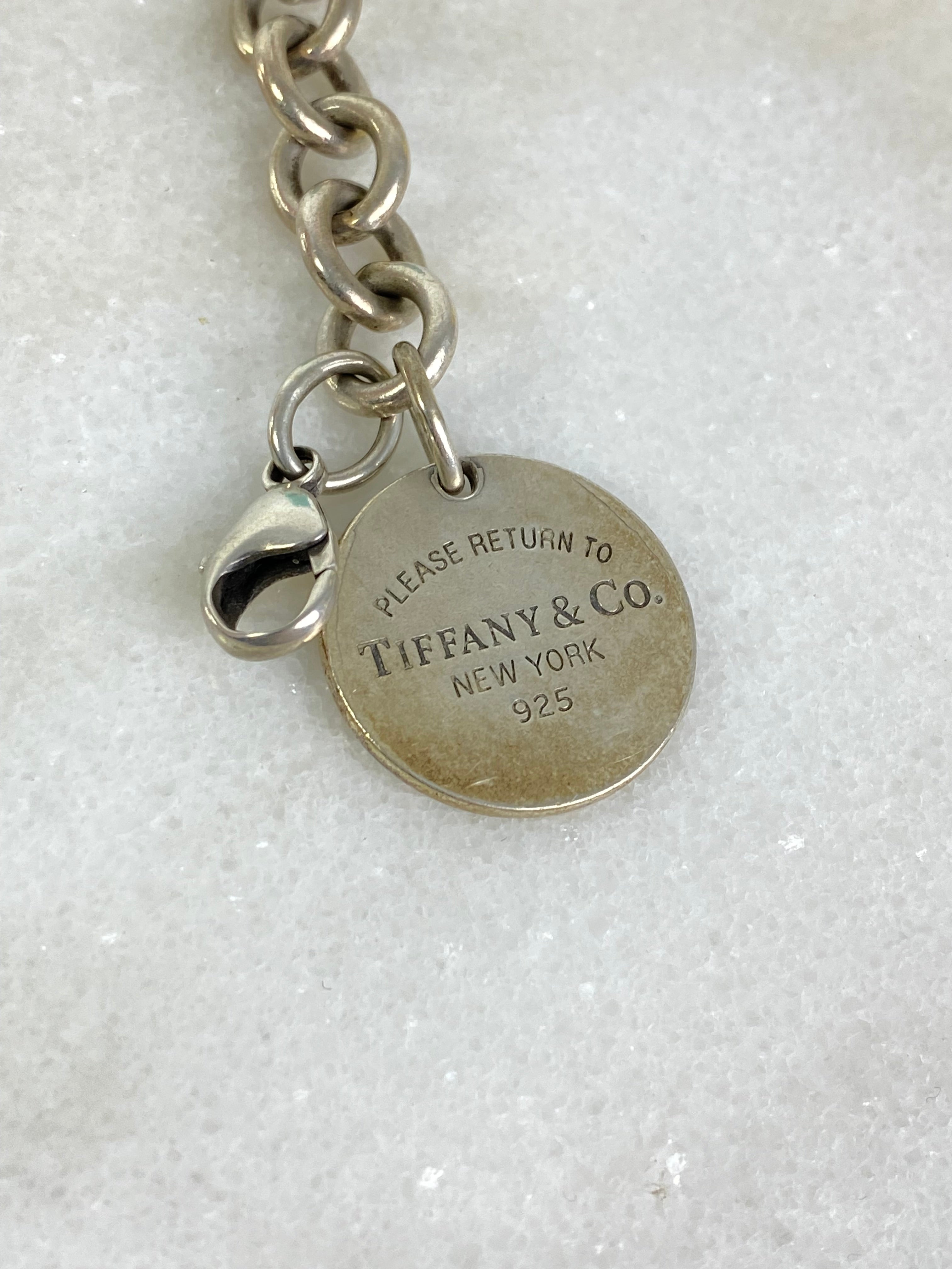 Tiffany & Co Silver Round Pendant Bracelet