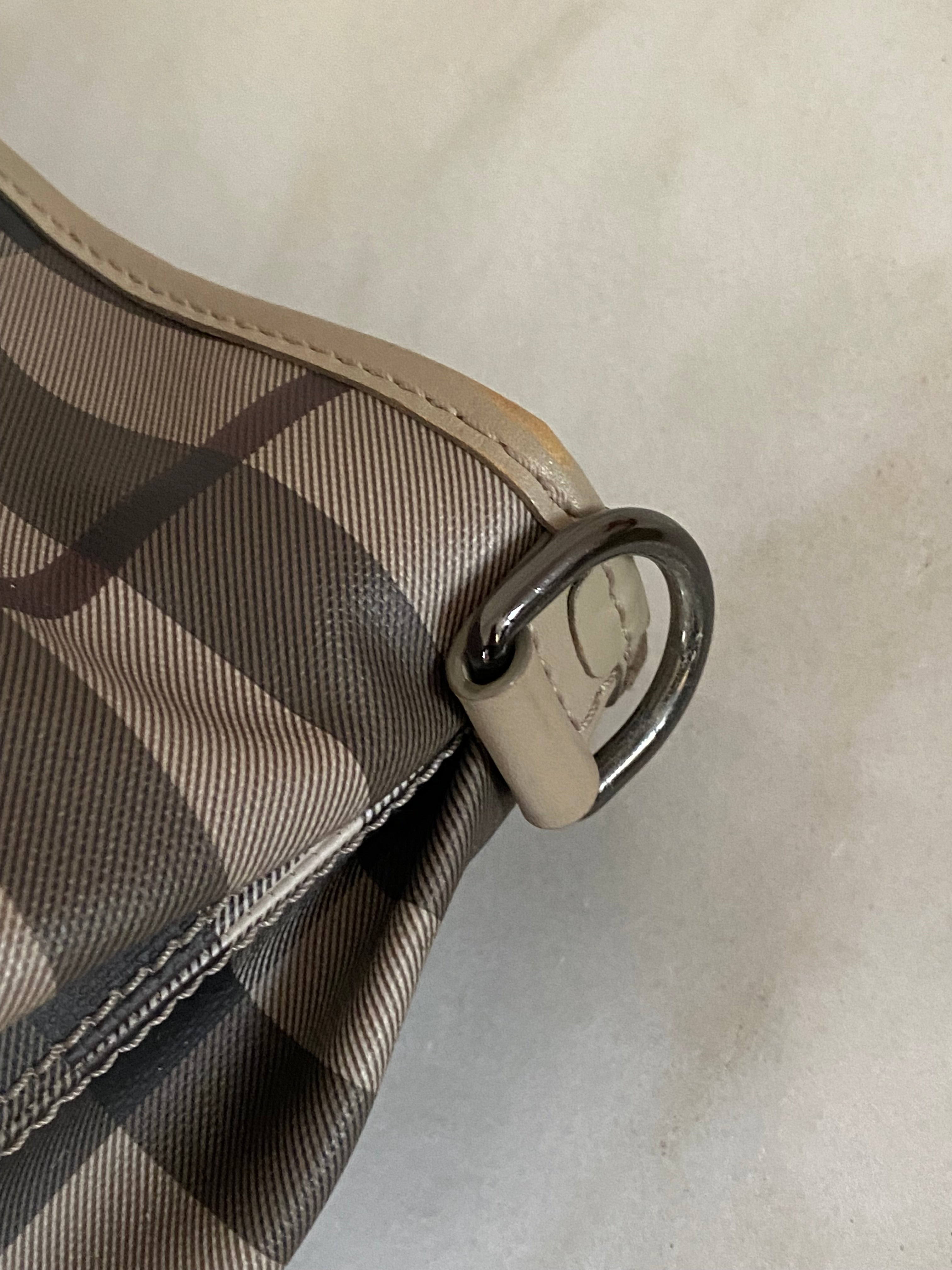 Burberry Beige Smoked Check Northfield Bag