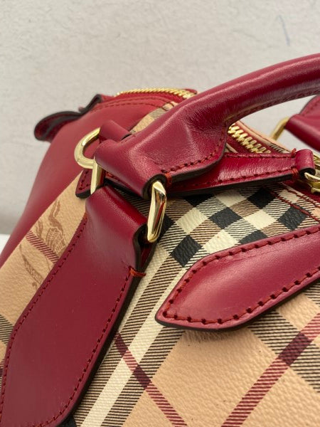 Burberry Red Haymarket Blaze Small Bag