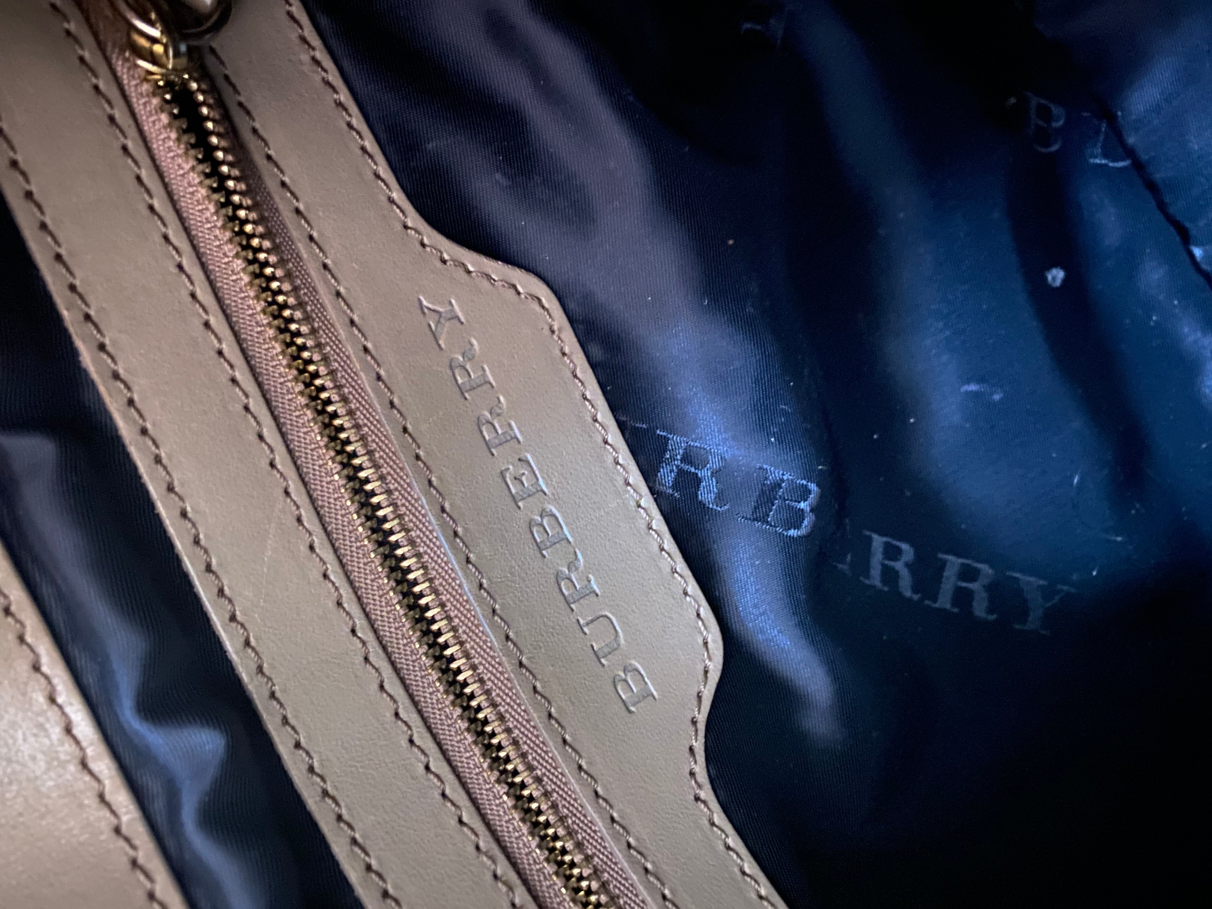 Burberry Beige Top Handle Bag