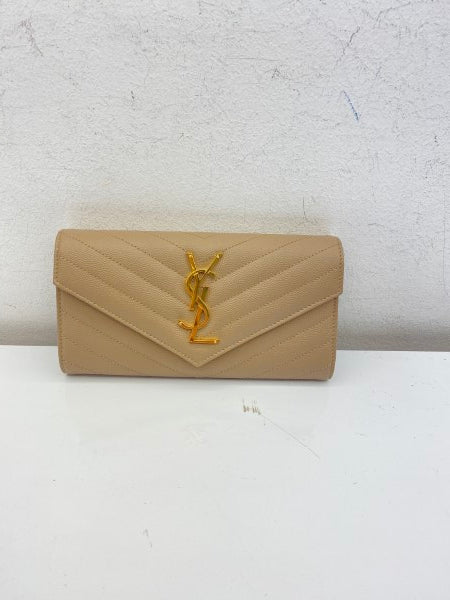 YSL Beige Cassandra Wallet