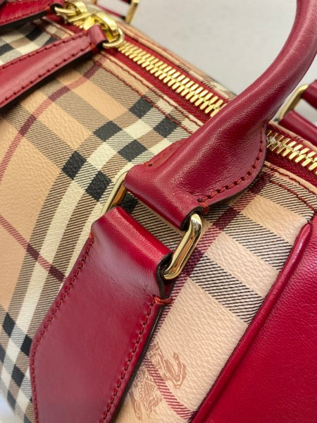 Burberry Red Haymarket Blaze Small Bag