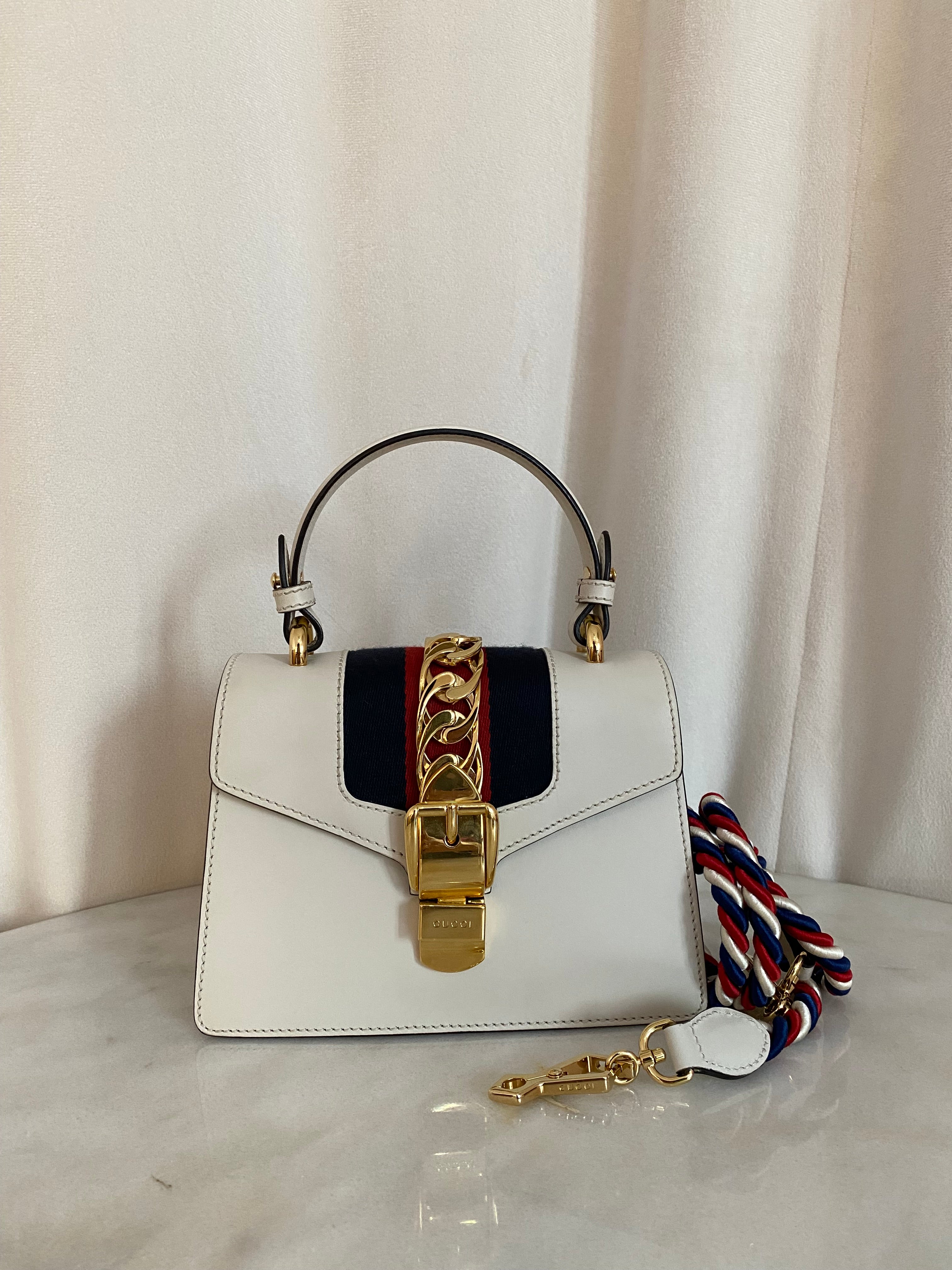 Gucci White Sylvie Mini Bag