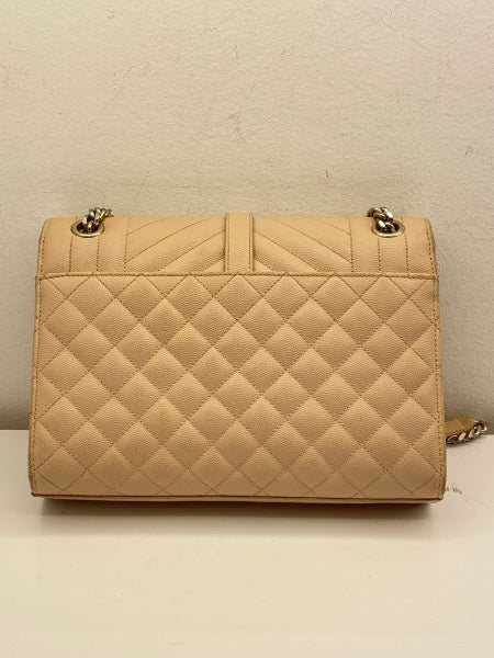 YSL Beige Monogram Envelope Medium Bag