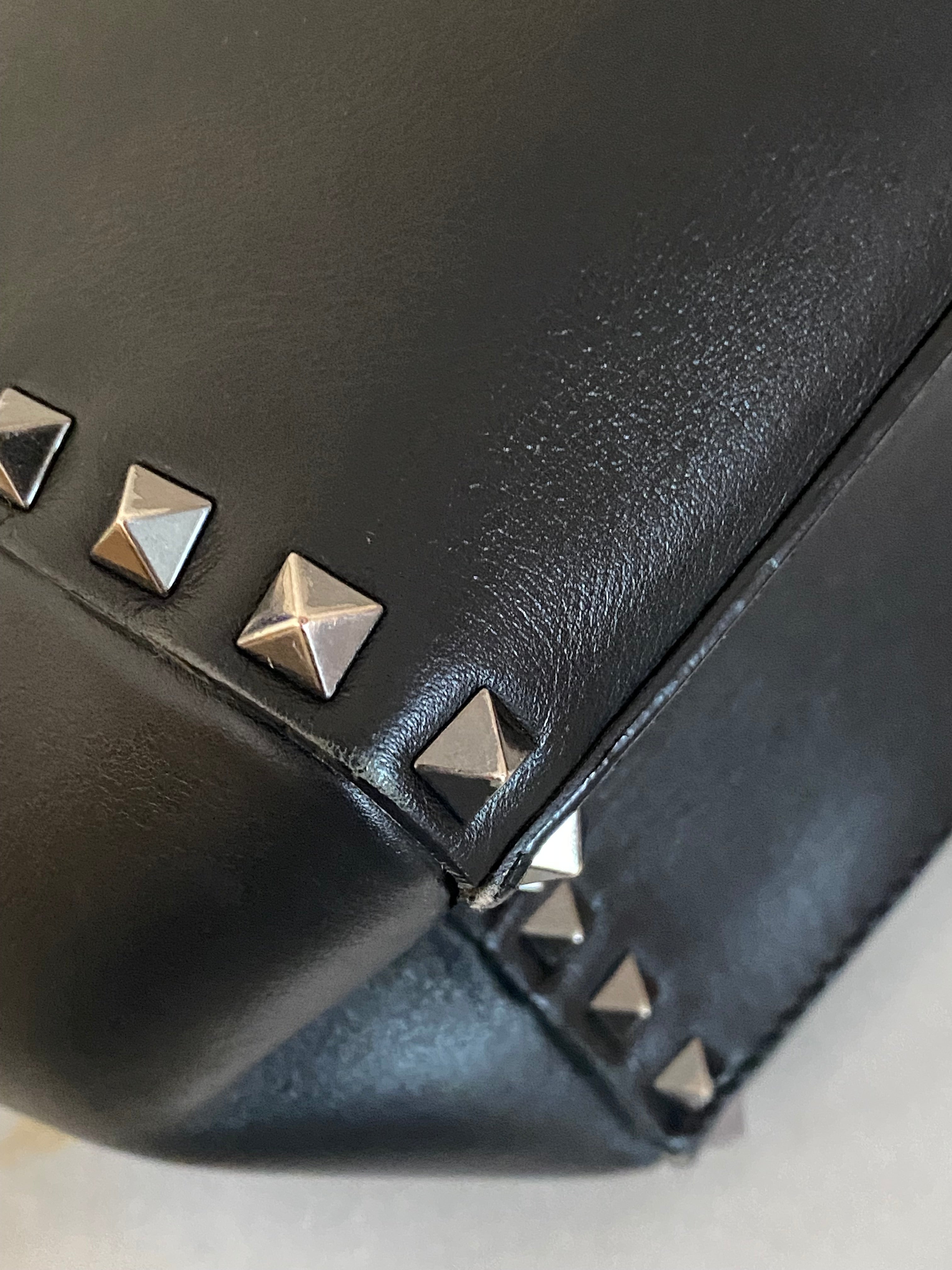 Valentino Black Studded Tote Crossbody Bag