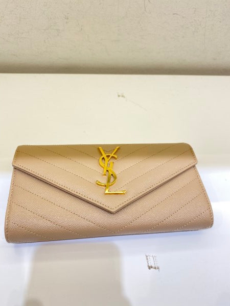 YSL Beige Cassandra Wallet