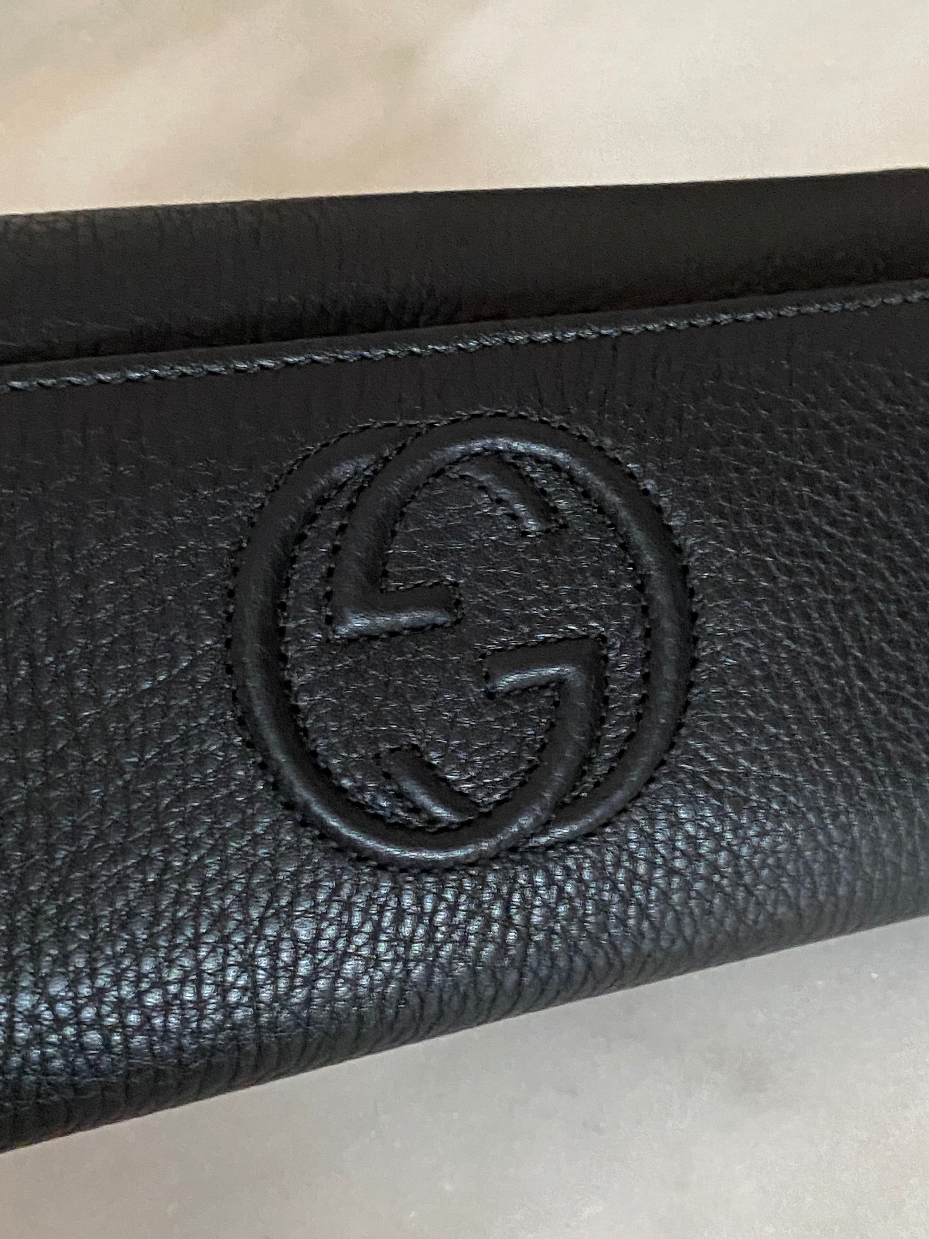 Gucci Black GG Soho Long Wallet