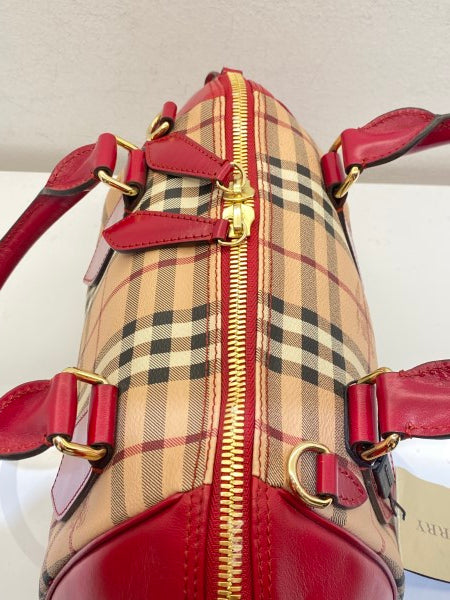 Burberry Red Haymarket Blaze Small Bag