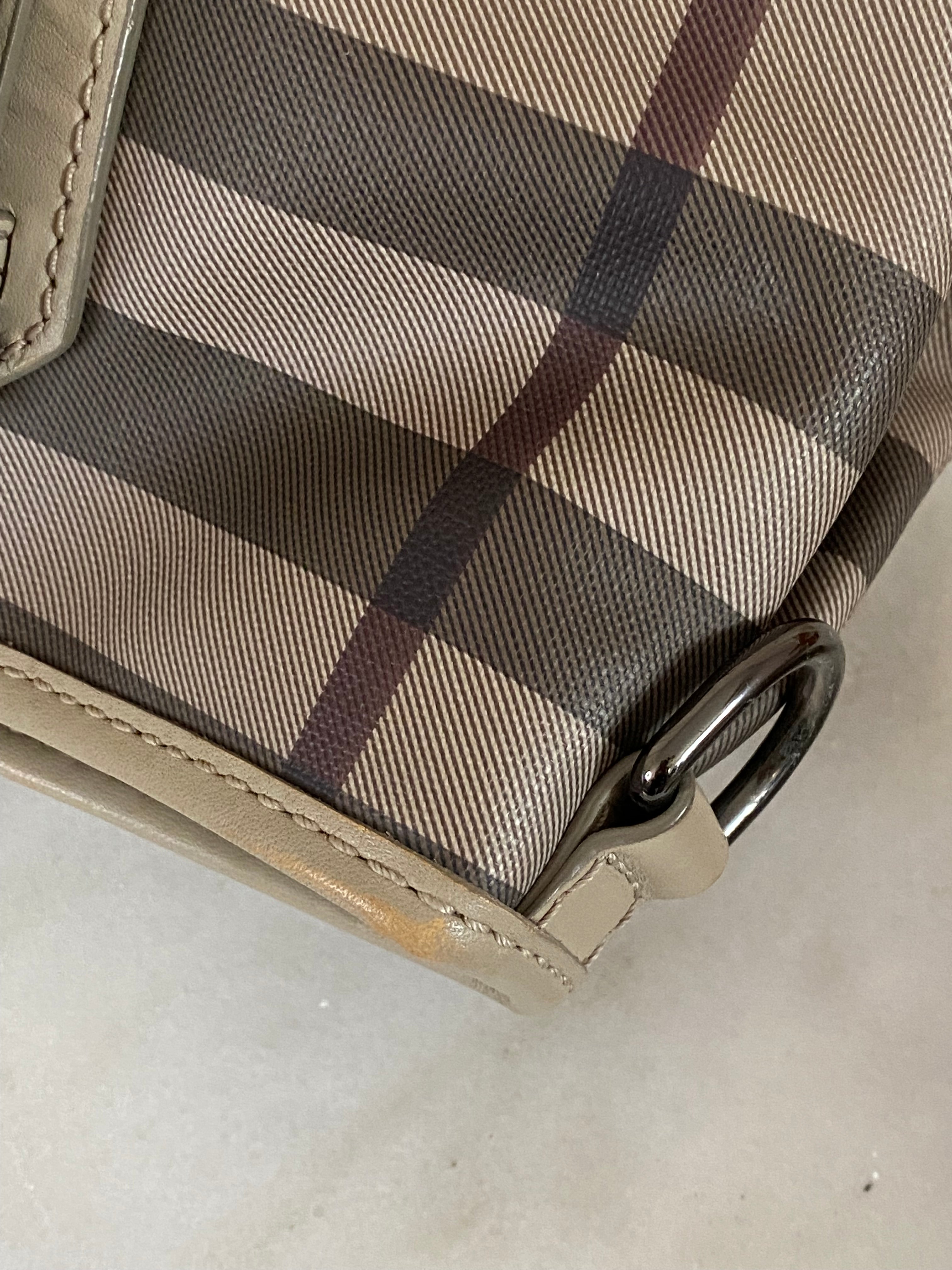 Burberry Beige Smoked Check Northfield Bag