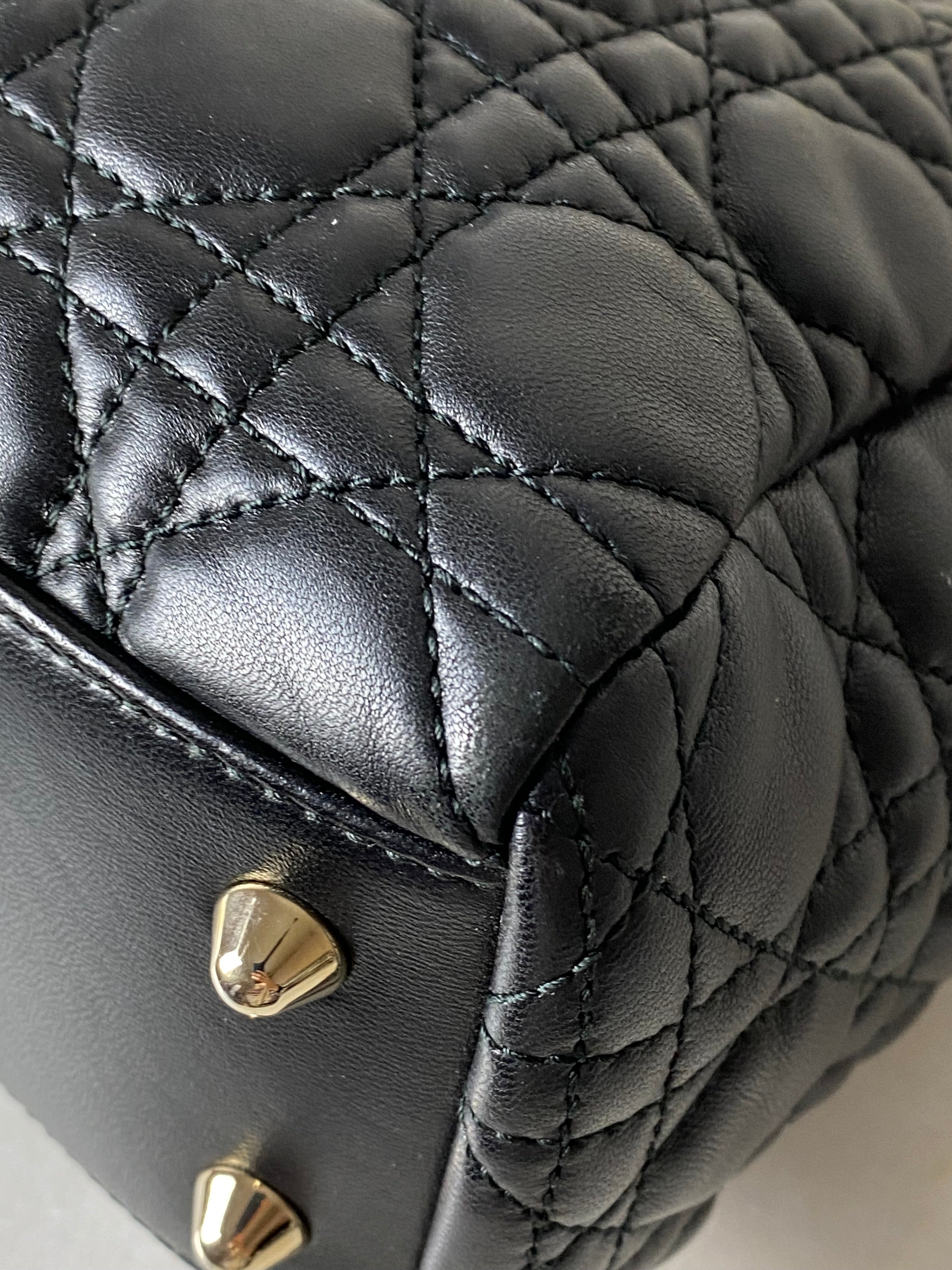 Christian Dior Black Lady Dior Medium Bag