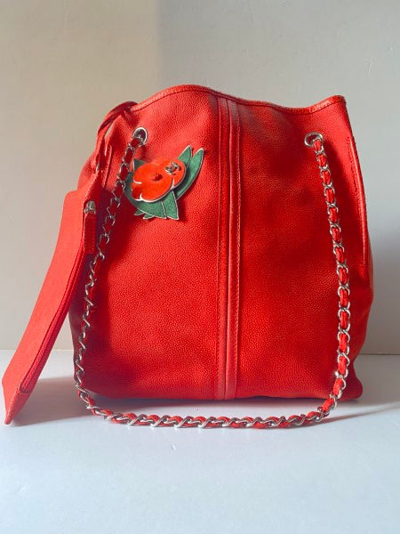 Chanel Red Camellia Bag