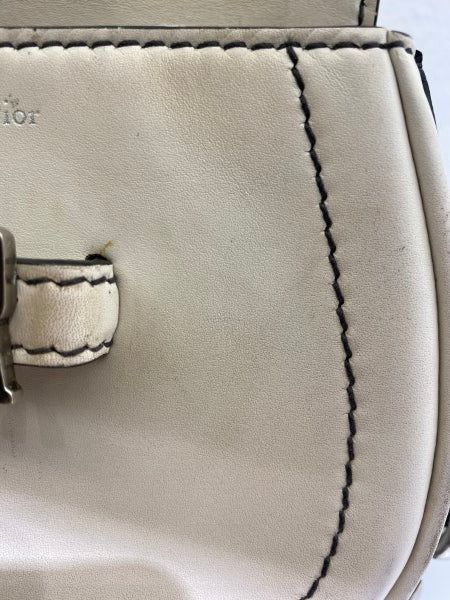 Christian Dior White Mini d'fence Saddle Bag