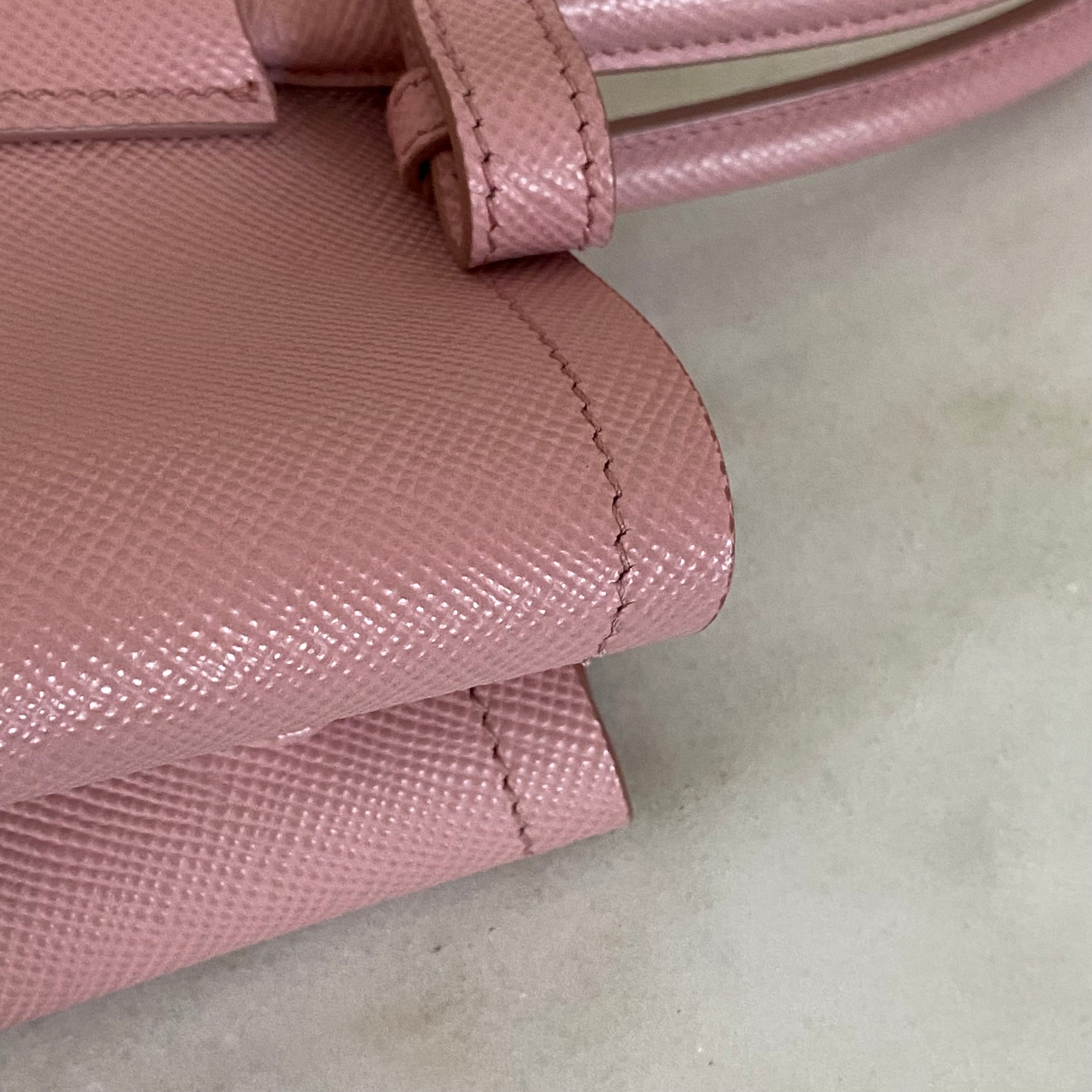 Prada Pink Medium Double Bag W/ Strap