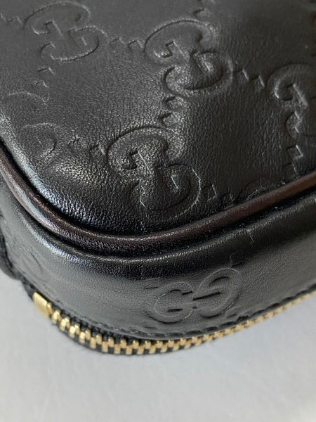 Gucci Black Guccissima GG Makeup Case