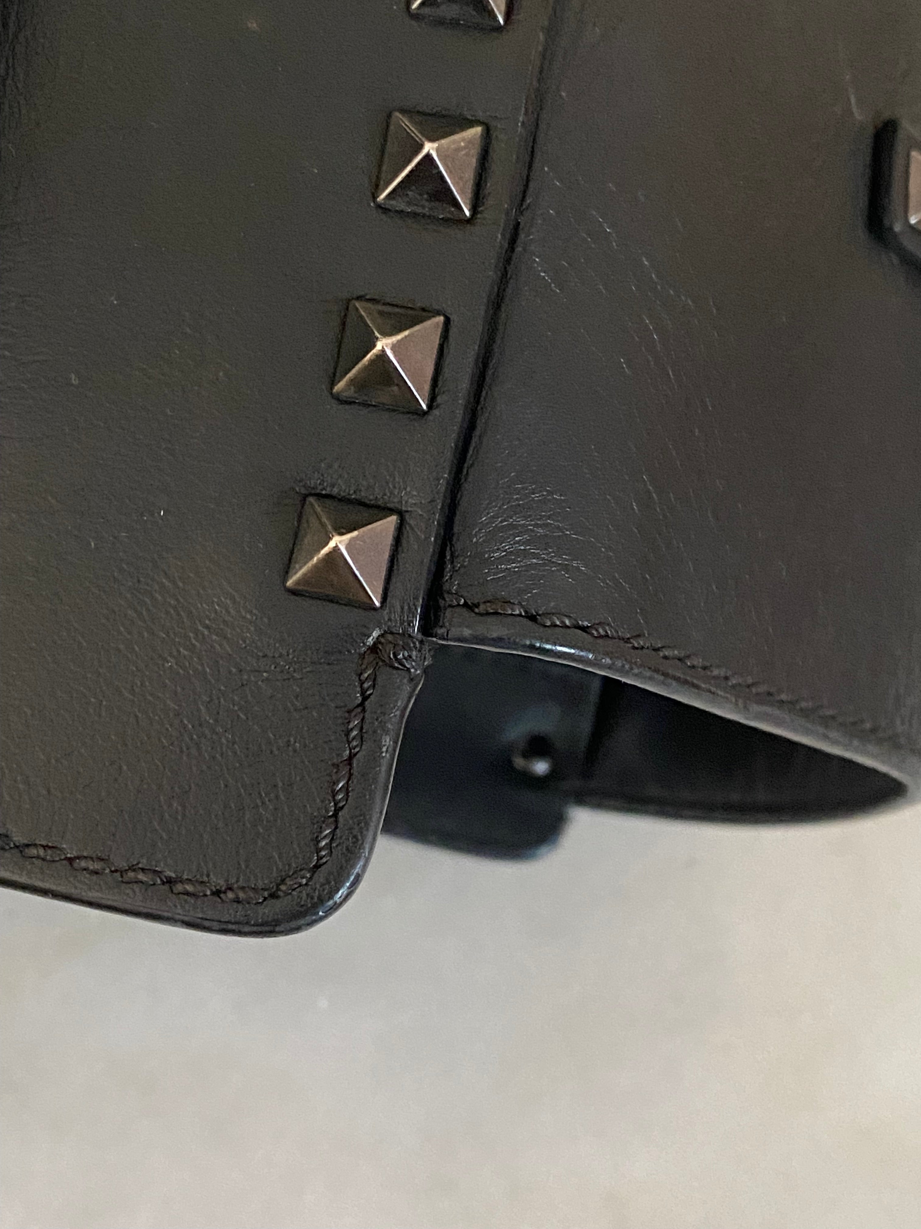 Valentino Black Studded Tote Crossbody Bag