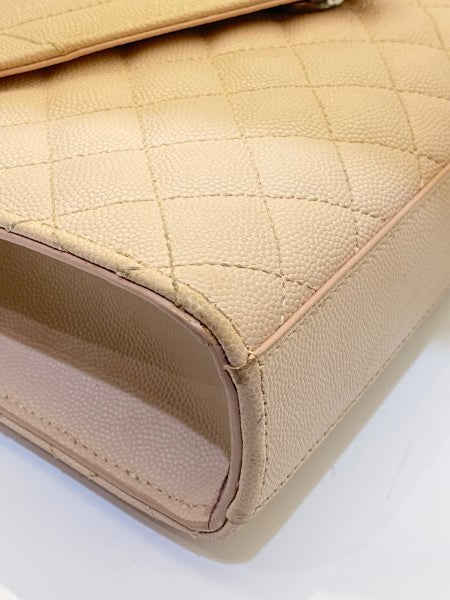 YSL Beige Monogram Envelope Medium Bag