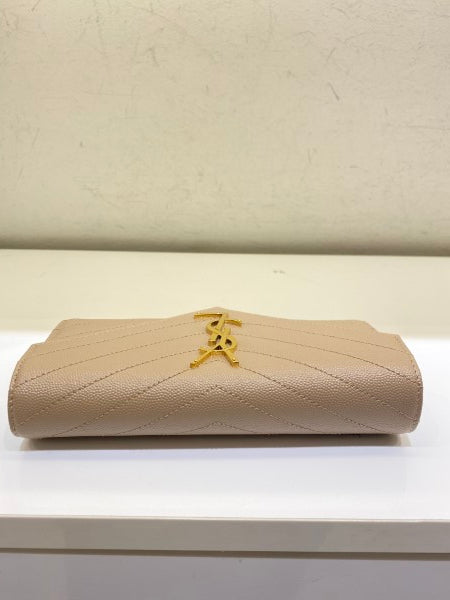 YSL Beige Cassandra Wallet