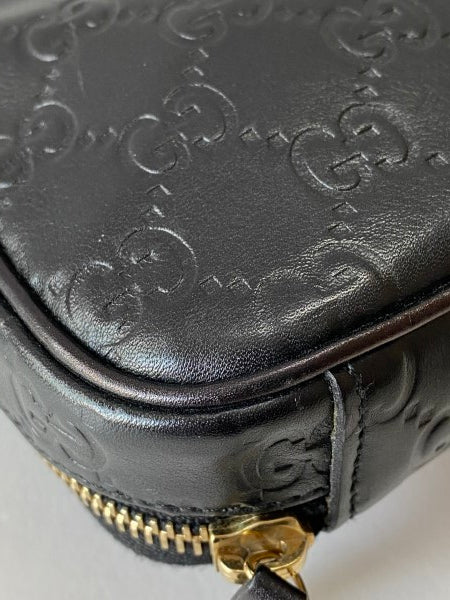 Gucci Black Guccissima GG Makeup Case