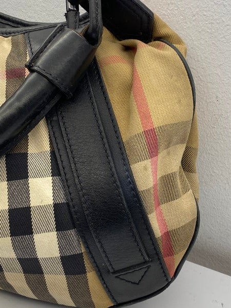 Burberry Black House Check Hobo Bag