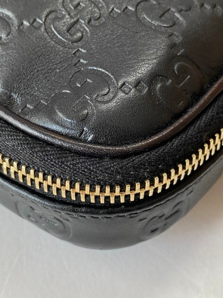 Gucci Black Guccissima GG Makeup Case