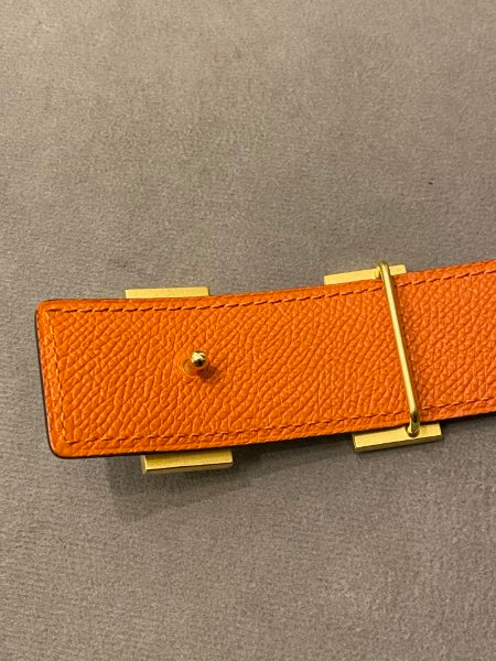 Hermes Bicolor H Buckle Reversible Belt