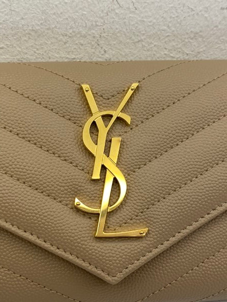 YSL Beige Cassandra Wallet