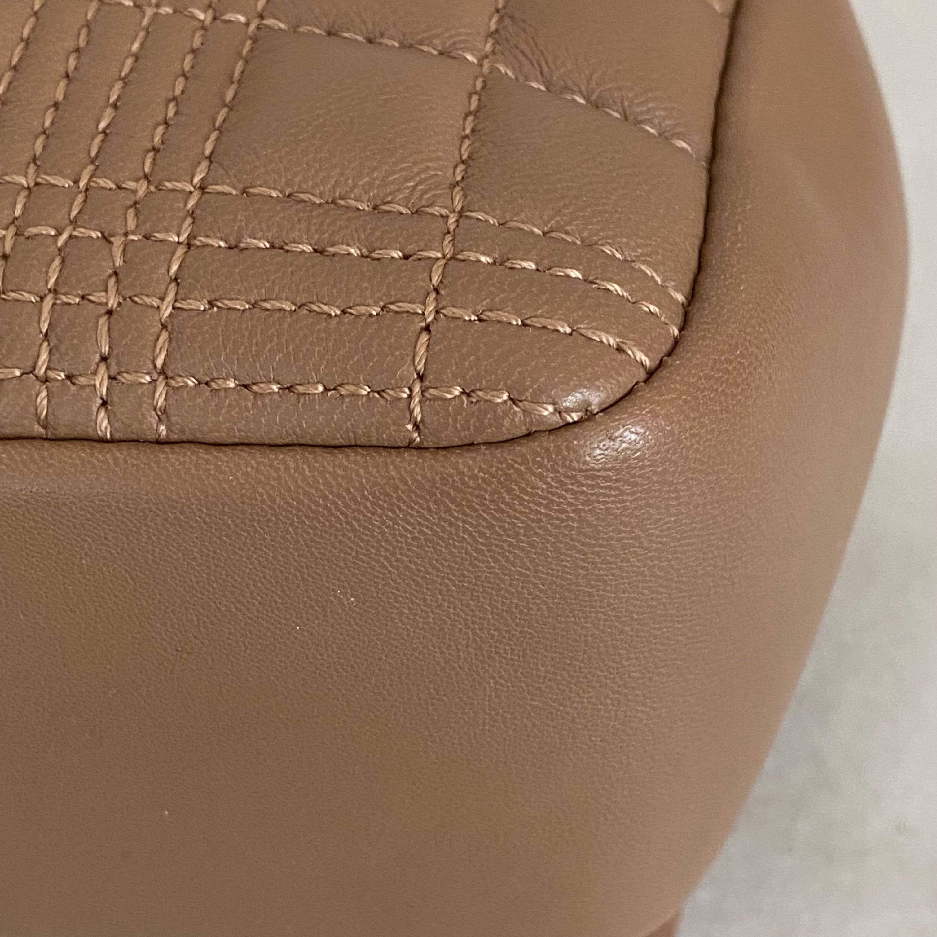 Burberry Beige TB Small Quilted Lola Bag