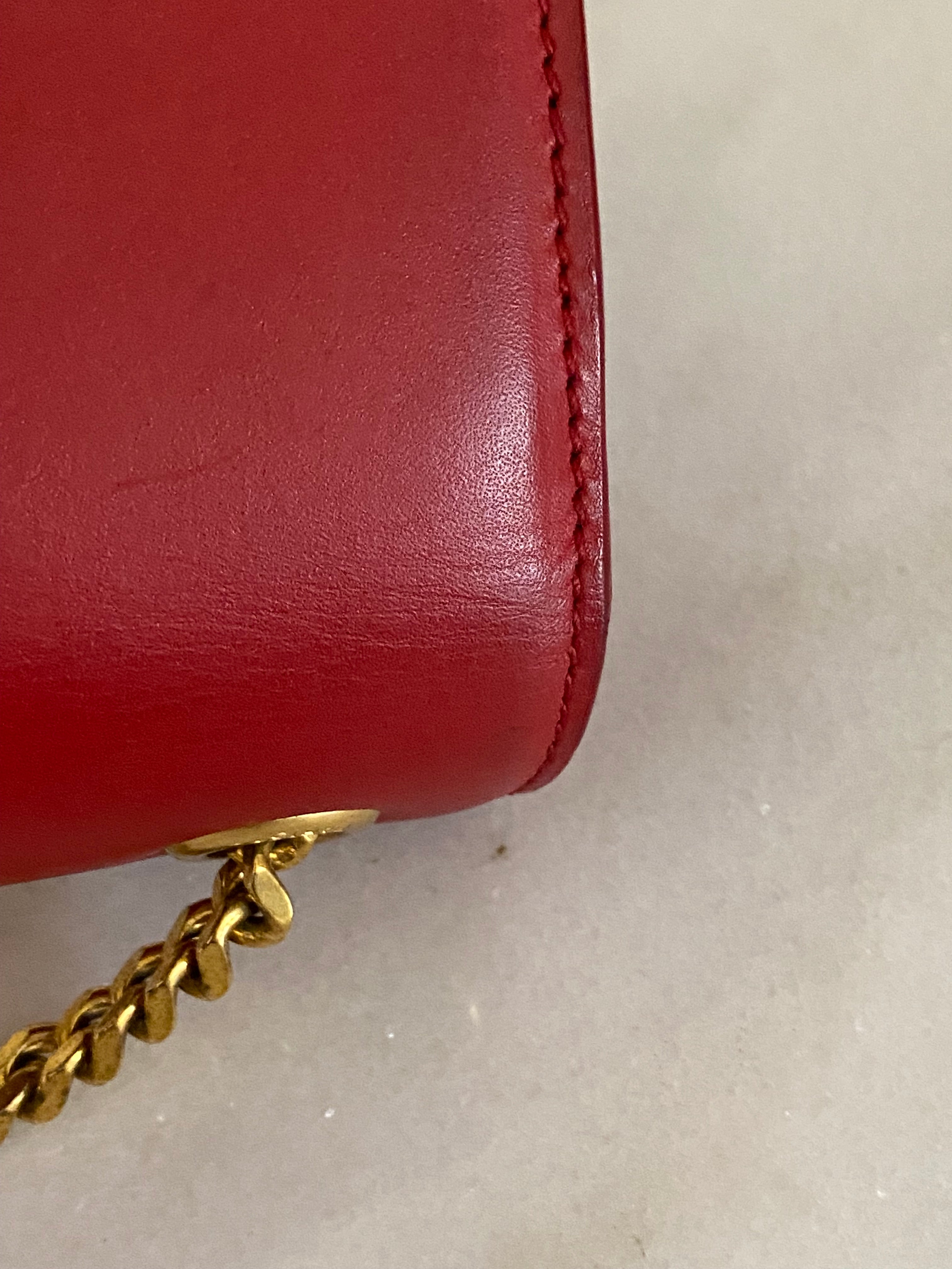 YSL Red Kate Tassel Small Shoulder Bag