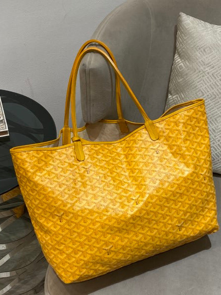 Goyard Yellow Goyardine Saint Louis GM Bag