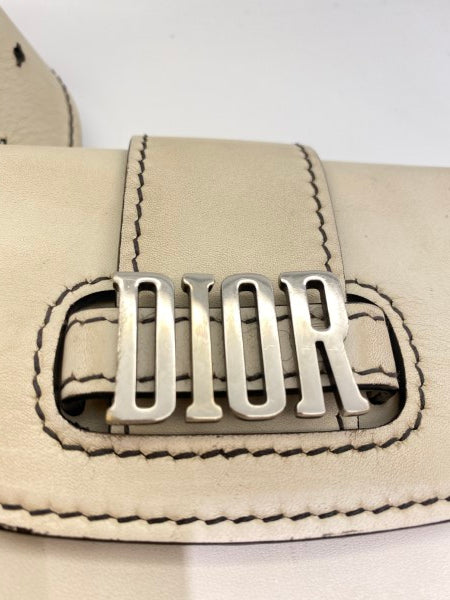 Christian Dior White Mini d'fence Saddle Bag