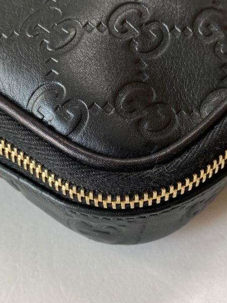 Gucci Black Guccissima GG Makeup Case