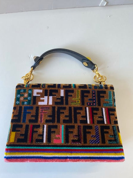 Fendi Multicolor Velvet Kan I Top Handle Bag