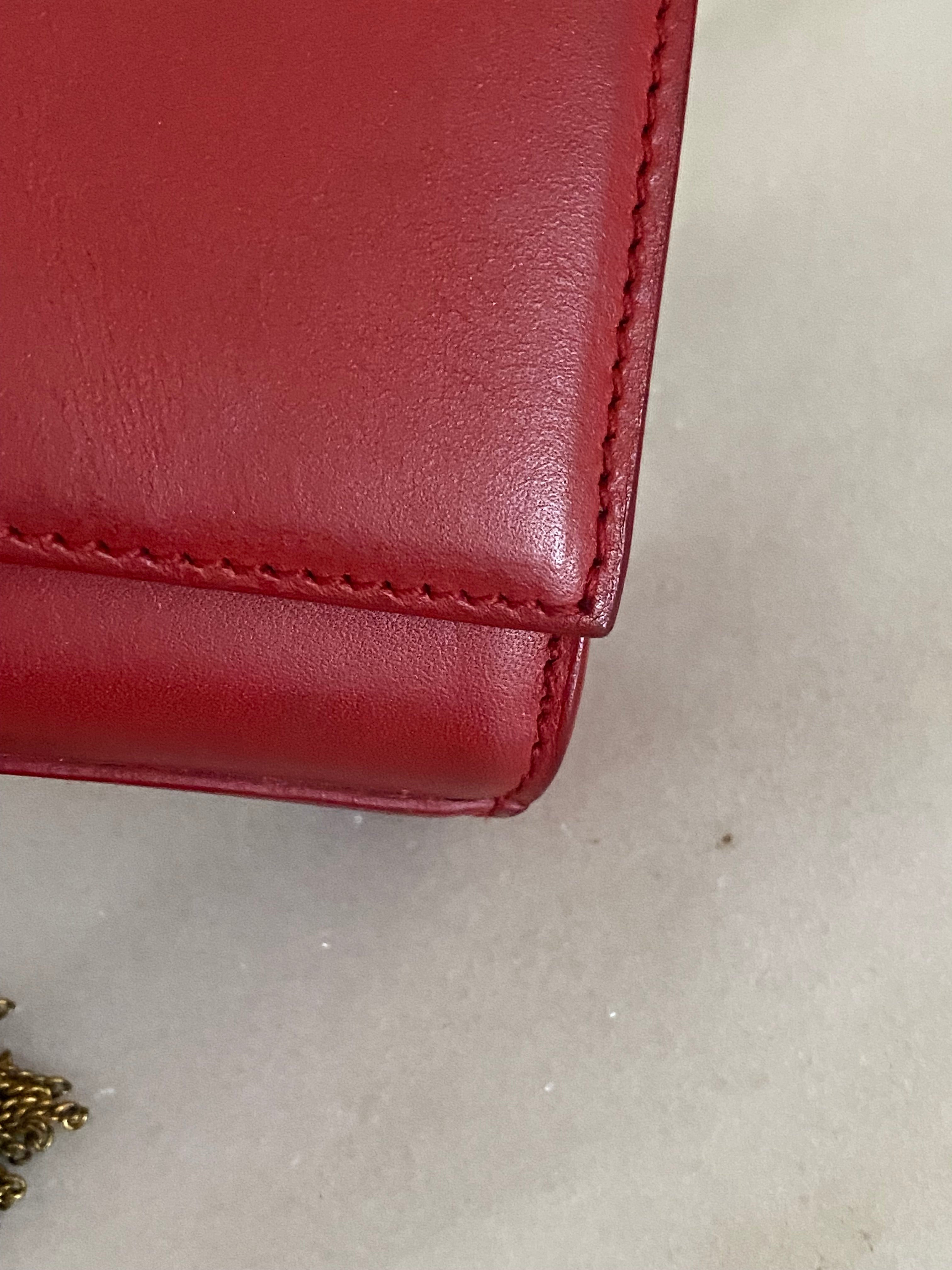 YSL Red Kate Tassel Small Shoulder Bag