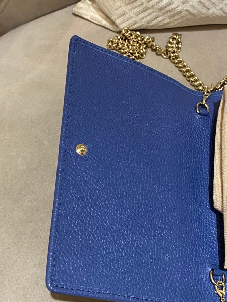 Gucci Dark Blue Disco Soho Wallet On Chain