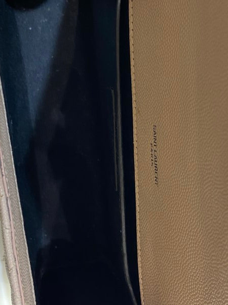 YSL Beige Monogram Envelope Medium Bag