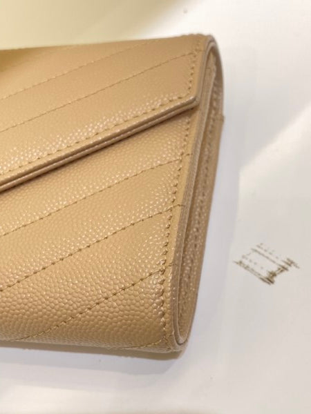 YSL Beige Cassandra Wallet