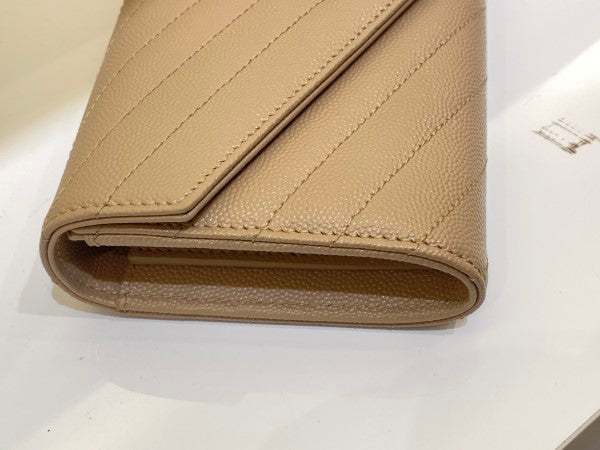 YSL Beige Cassandra Wallet