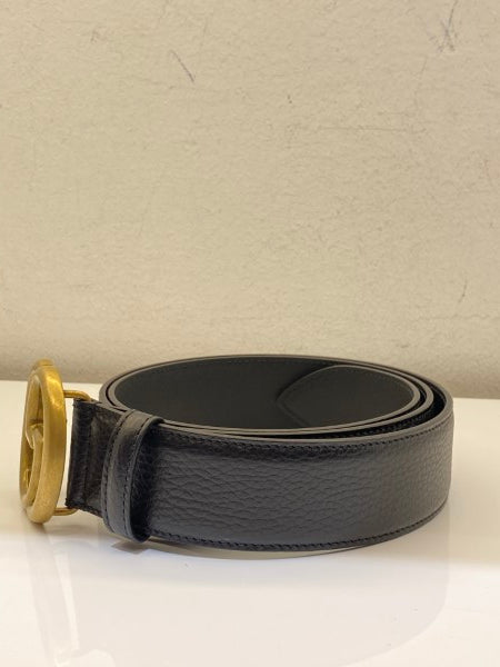 Gucci Black Interlocking G Buckle Men Belt 40